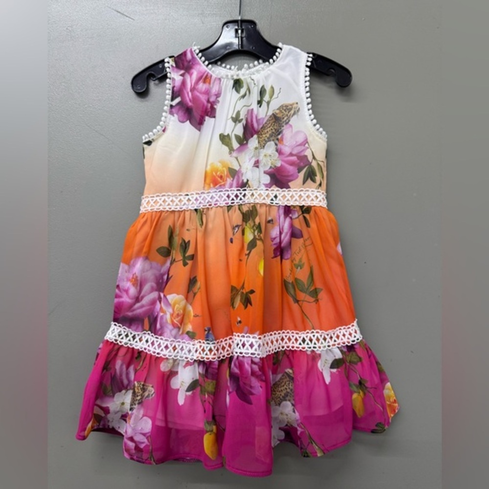 BAKER BY TED BAKER Kids' Citrus Bloom Ombré Tiered Dress size 1.5-2‎ yrs